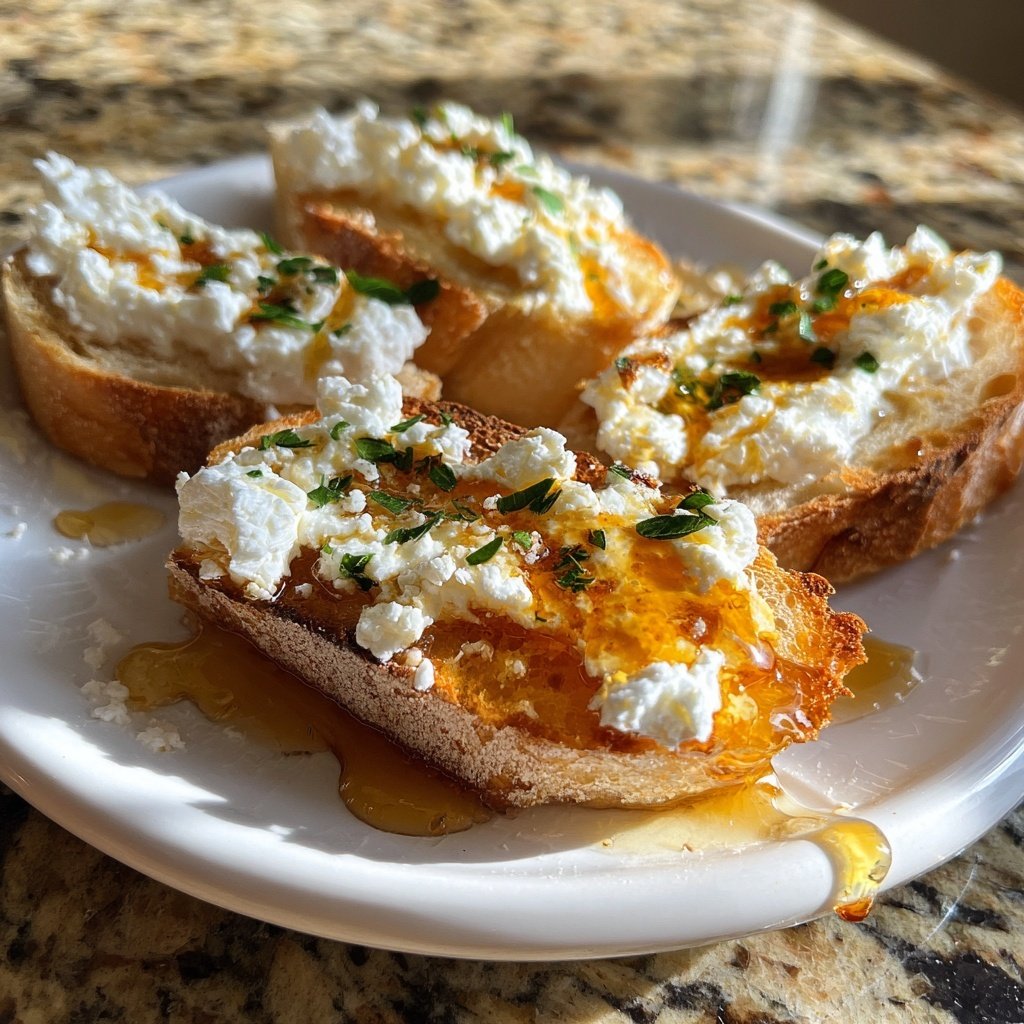 Goat Cheese Honey Crostini