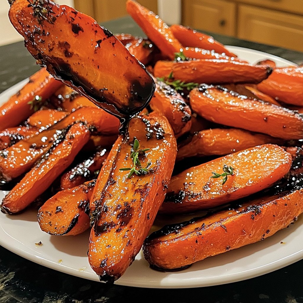 Honey Balsamic Roasted Carrots