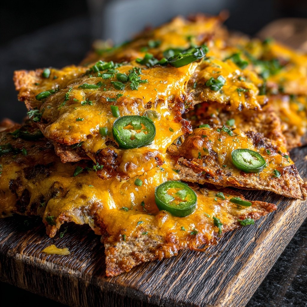 Baked Nachos with Salsa and Queso