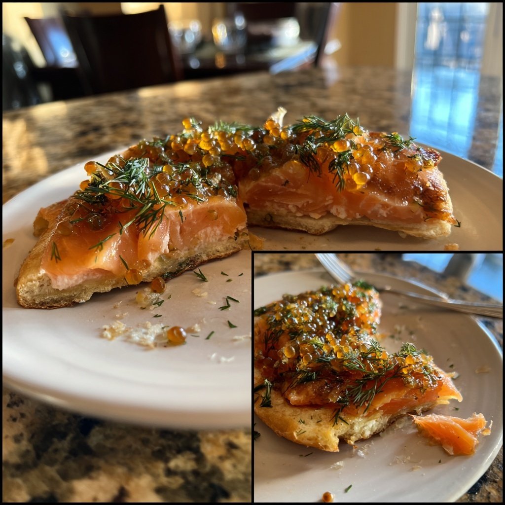 Salmon with Caviar and Dill