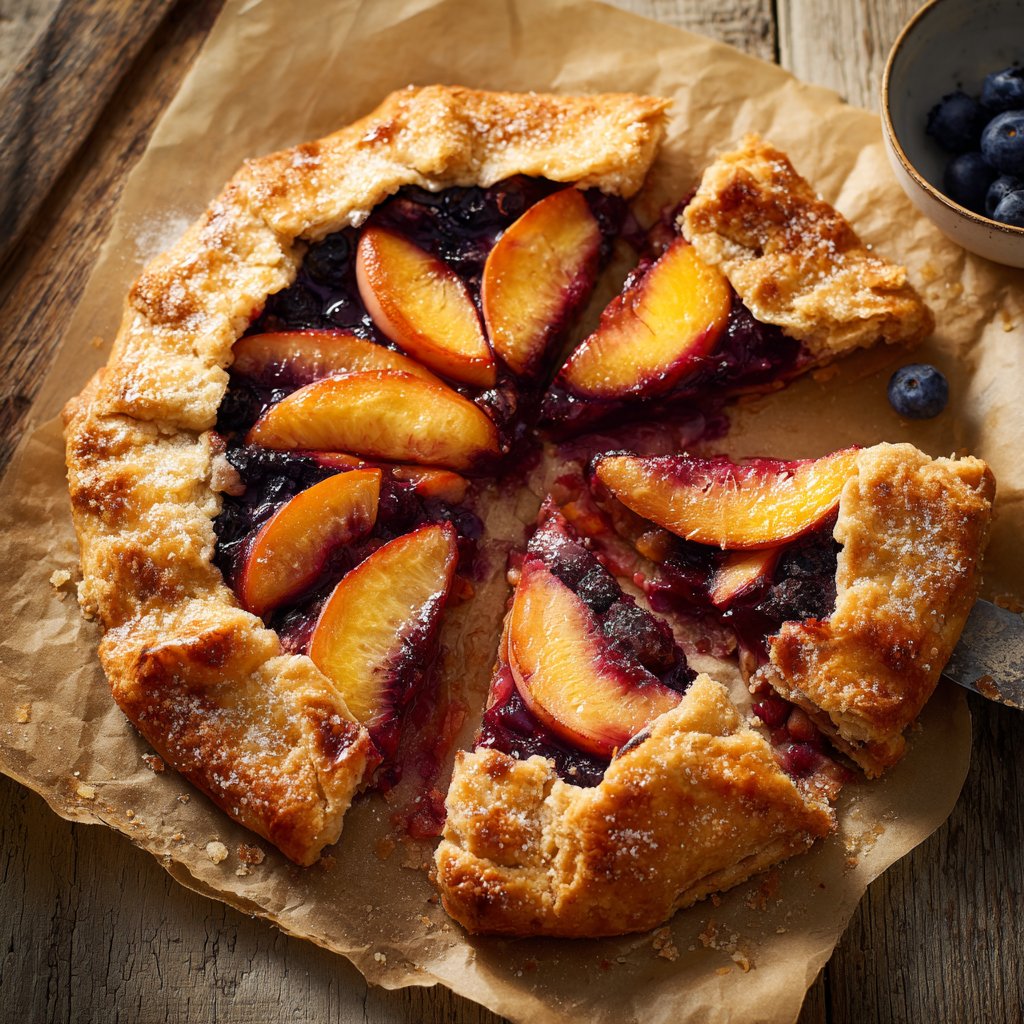 Peach and Blueberry Galette