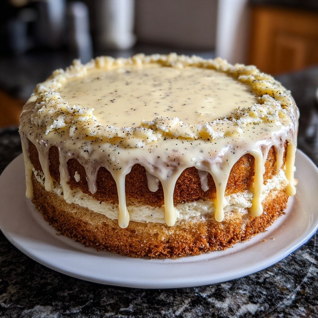 White Chocolate Vanilla Drip Cake
