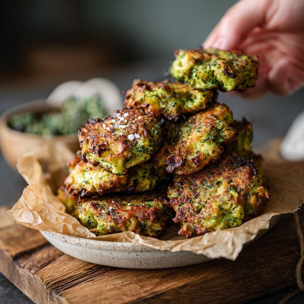 Crispy Broccoli Apple Fritters