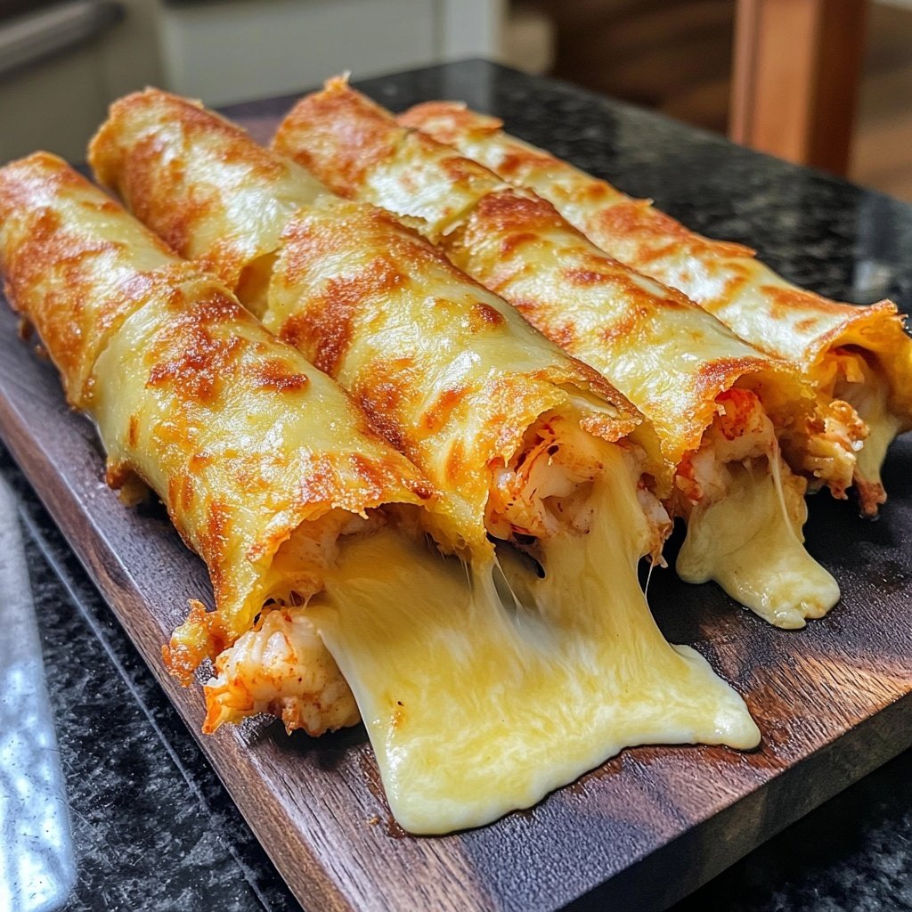 Crispy Crab And Shrimp Queso Taquitos