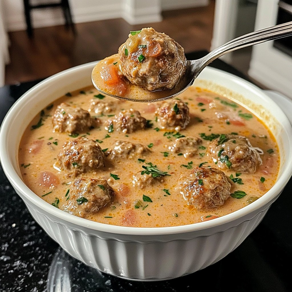 Cozy Swedish Meatball Soup