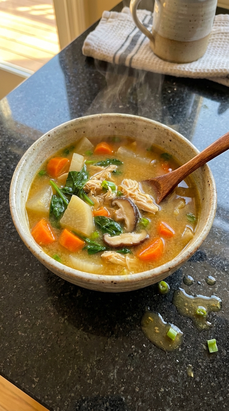 Chicken and Vegetable Miso Soup