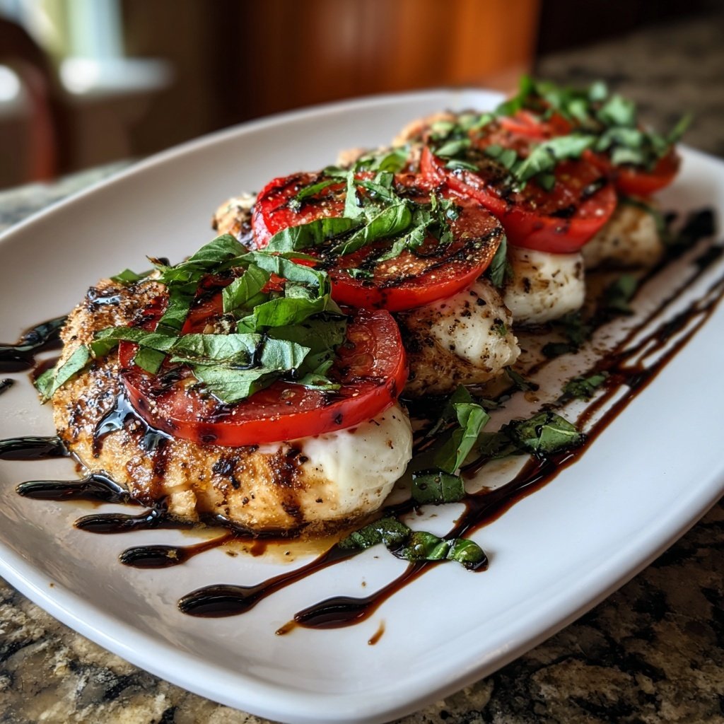 Balsamic Chicken Caprese with Fresh Basil