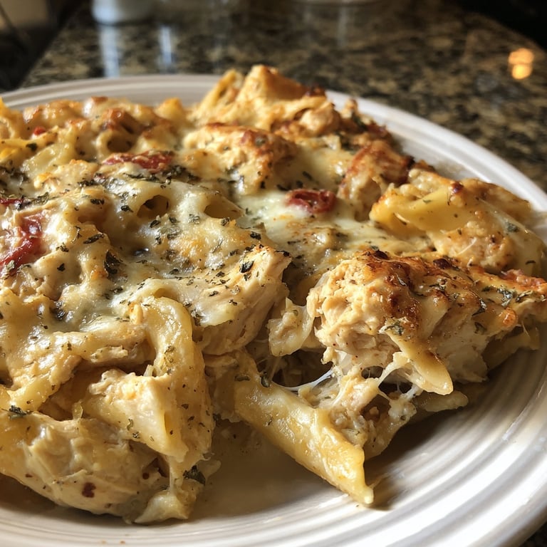 Cajun Cream Cheese Chicken Pasta Bake