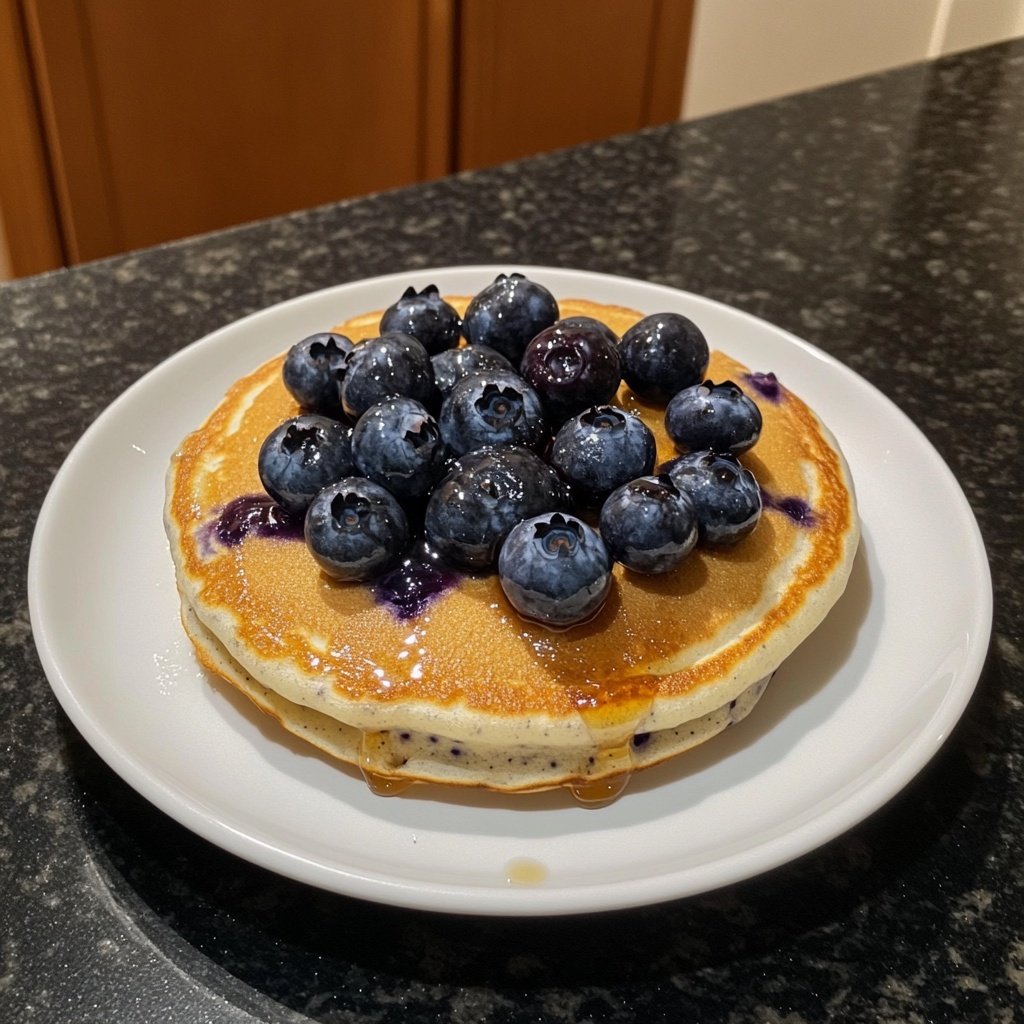 Fluffy Blueberry Pancakes