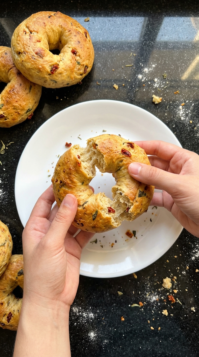Sun-Dried Tomato & Basil Bagels