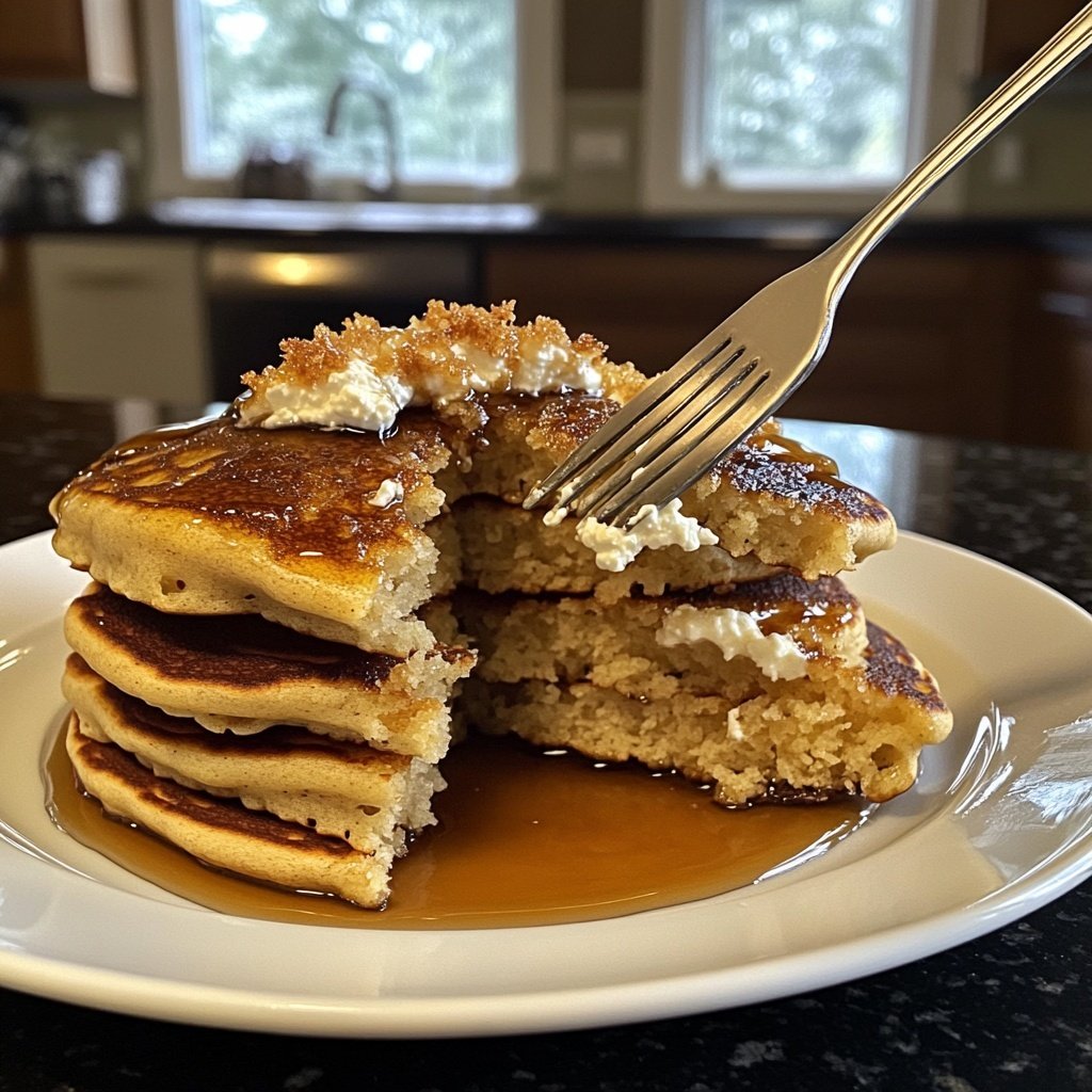 Ricotta Pancakes Crispy Creamy
