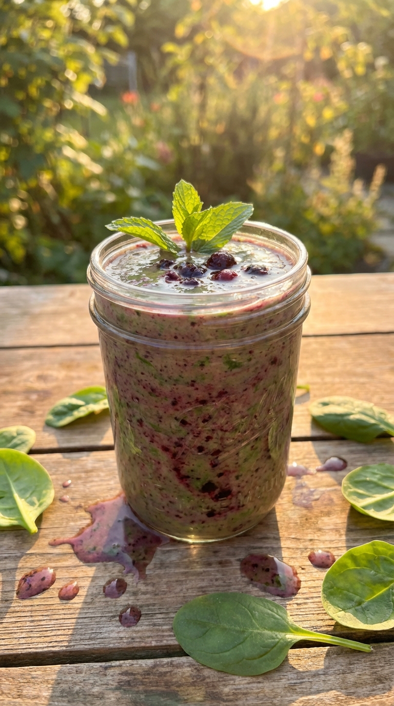 Delicious Berry Spinach Smoothie