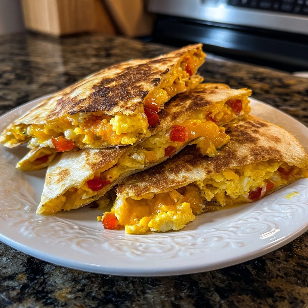 Savory Breakfast Quesadillas with Scrambled Eggs​