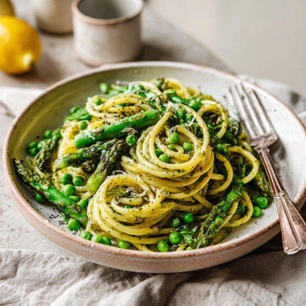 Spring Pasta with Lemon Pesto