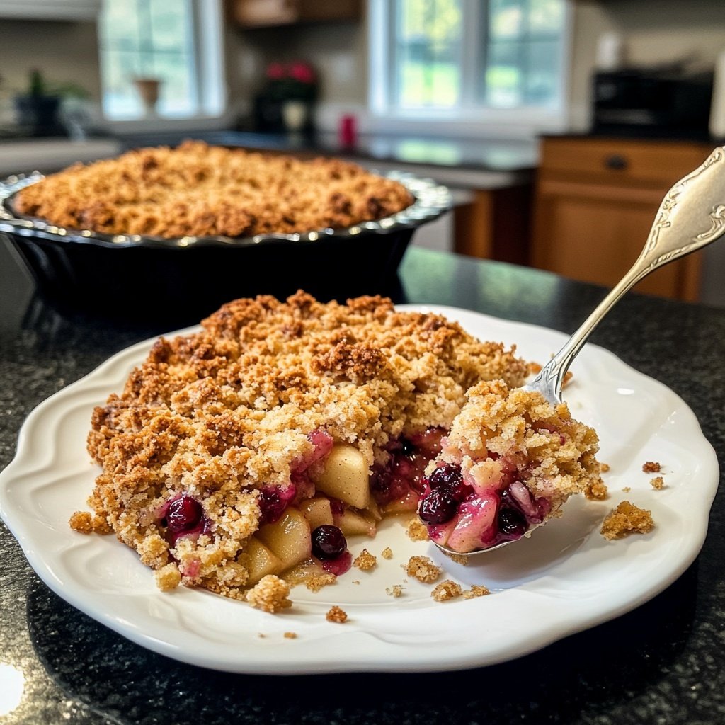 Apple Cranberry Crumble with Cinnamon Streusel