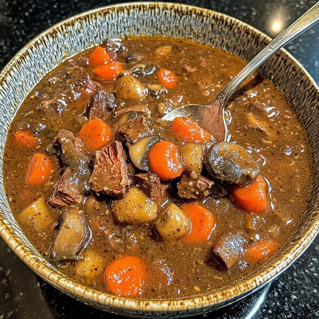 Venison Stew with Mushrooms