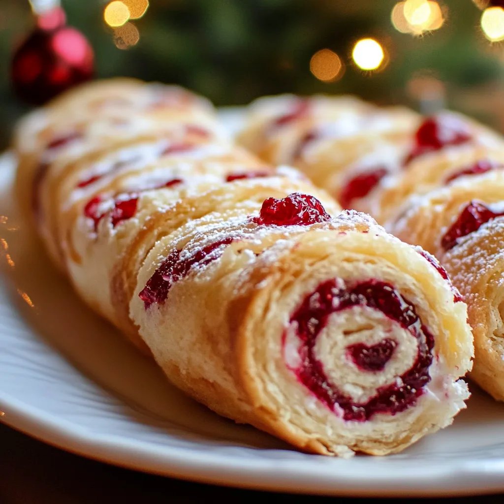 Festive Christmas Cranberry Roll Ups