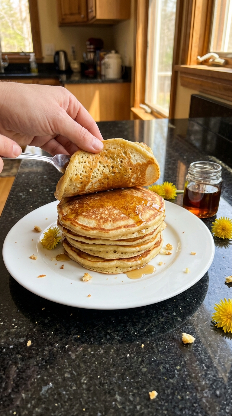 Fluffy Dandelion Pancake Perfection