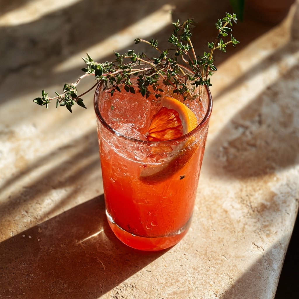 Blood Orange and Thyme Spritzer
