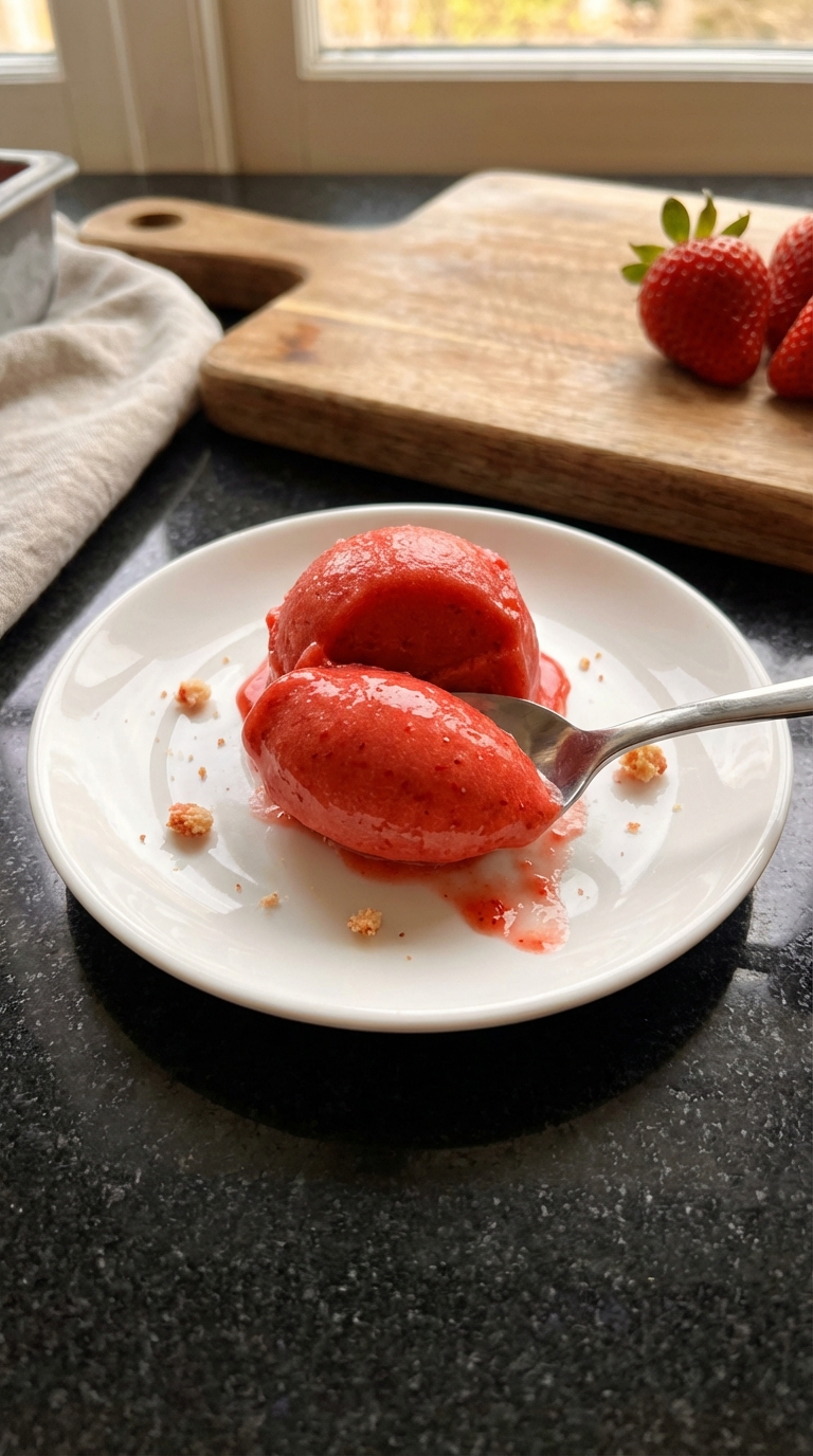 Fresh Strawberry Sorbet