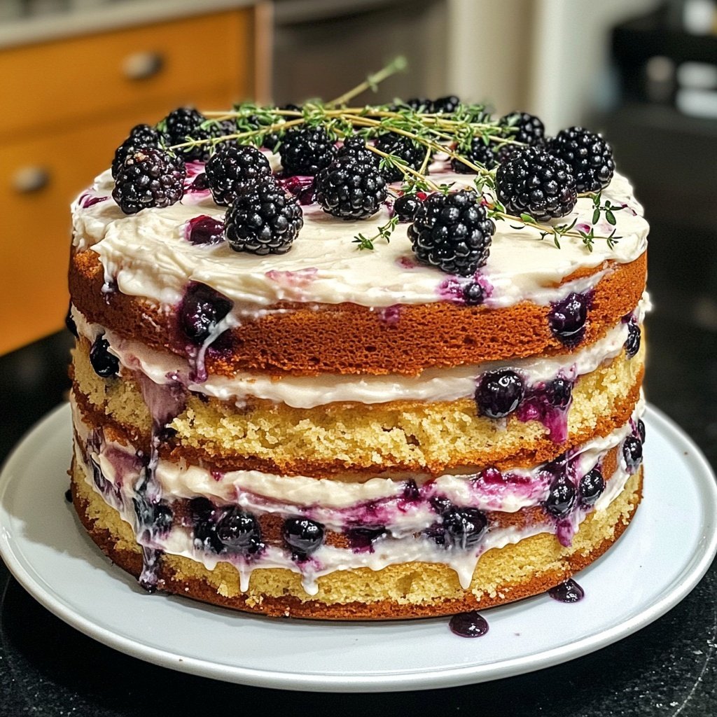 Capricorn Blackberry Thyme Cake