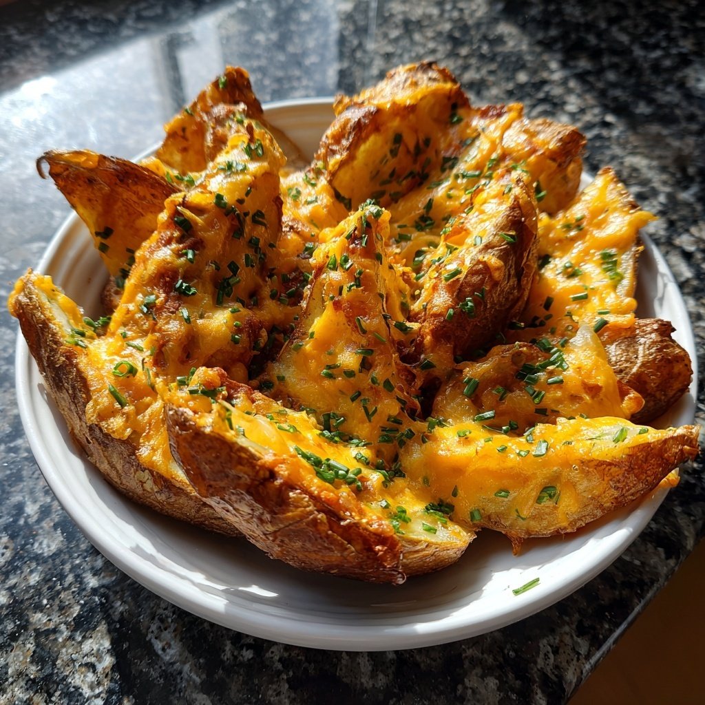 Airfryer Cheesy Potato Wedges