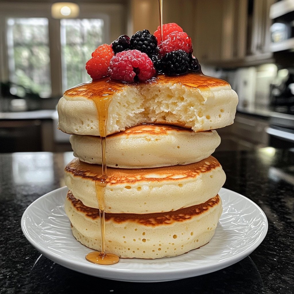 Fluffy Japanese Soufflé Pancakes
