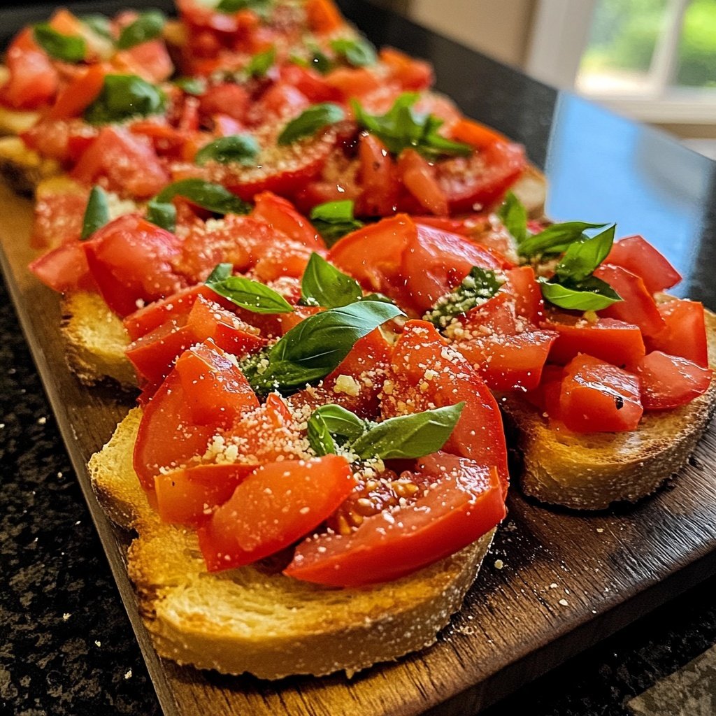 Tomato Bruschetta with Balsamic Glaze
