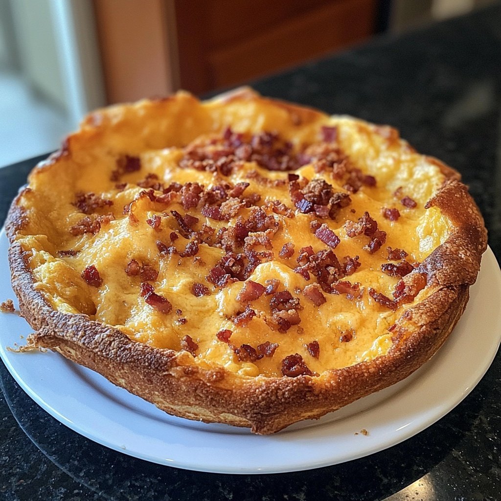 Savory Cheddar Bacon Dutch Baby