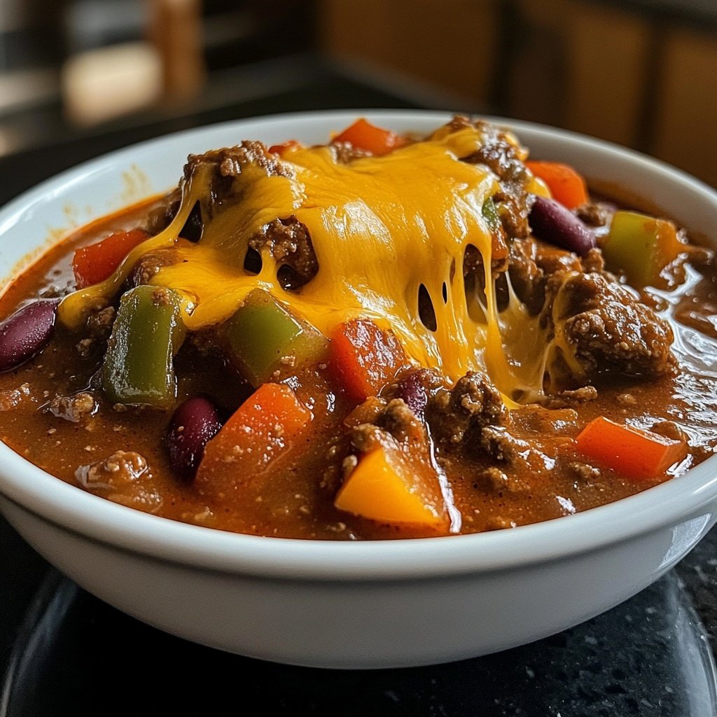 Chipotle Cheddar Beef Chili