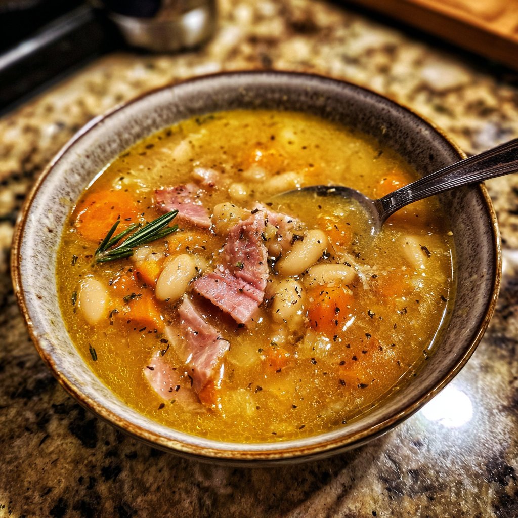 Ham and Bean Soup with Rosemary
