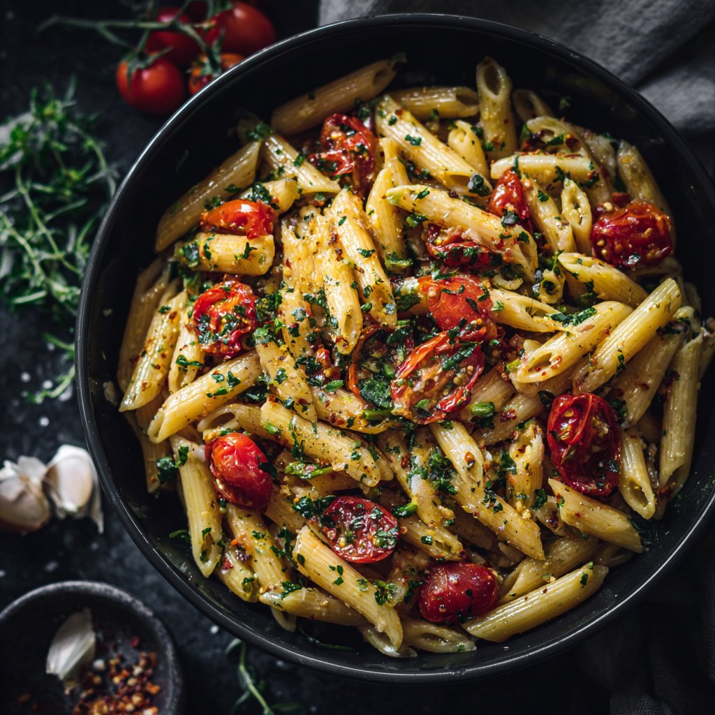 Herbed Penne with Cherry Tomatoes