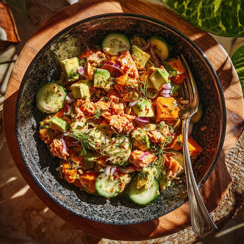 Sweet Potato and Salmon Salad