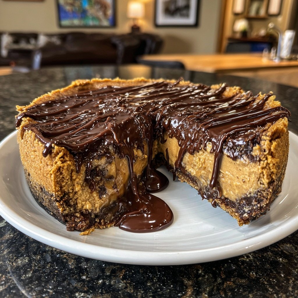 Chocolate Peanut Butter Cheesecake