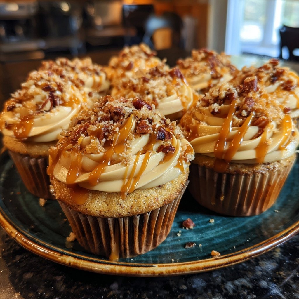 Butterscotch Cupcakes with Pecans