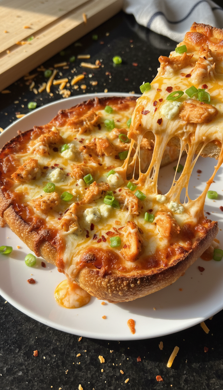Buffalo Chicken French Bread Pizza