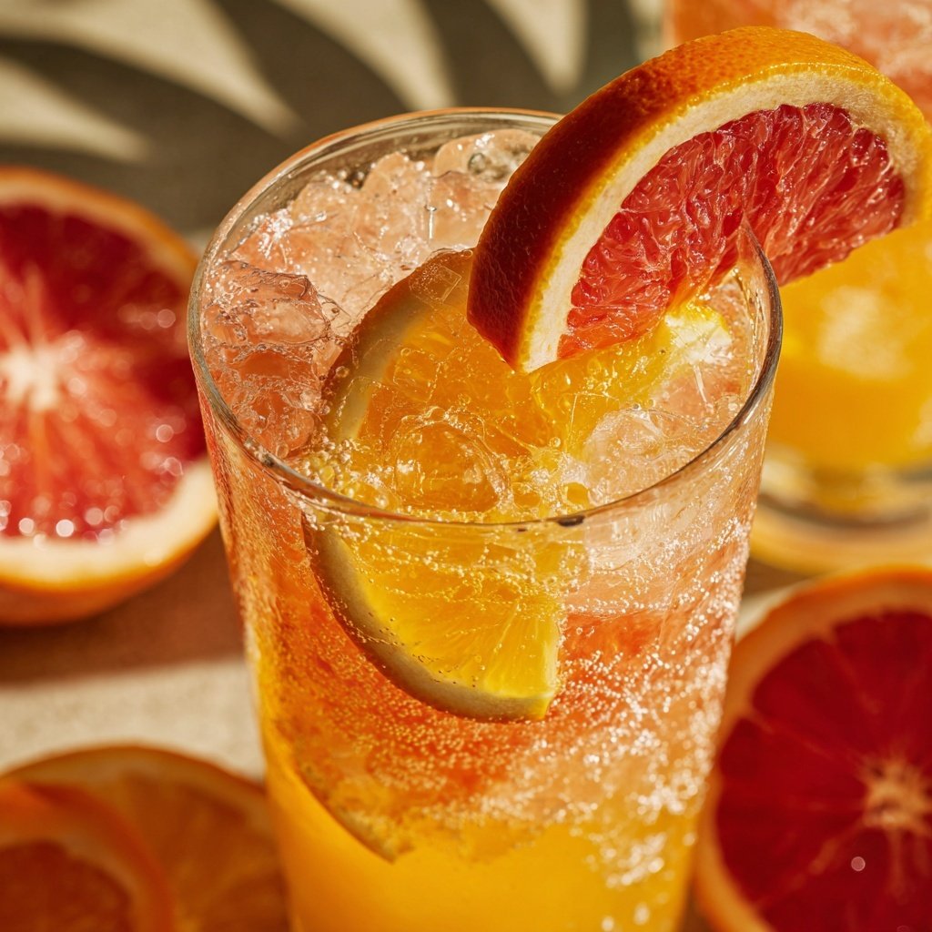 Winter Citrus Sparkler Mocktail