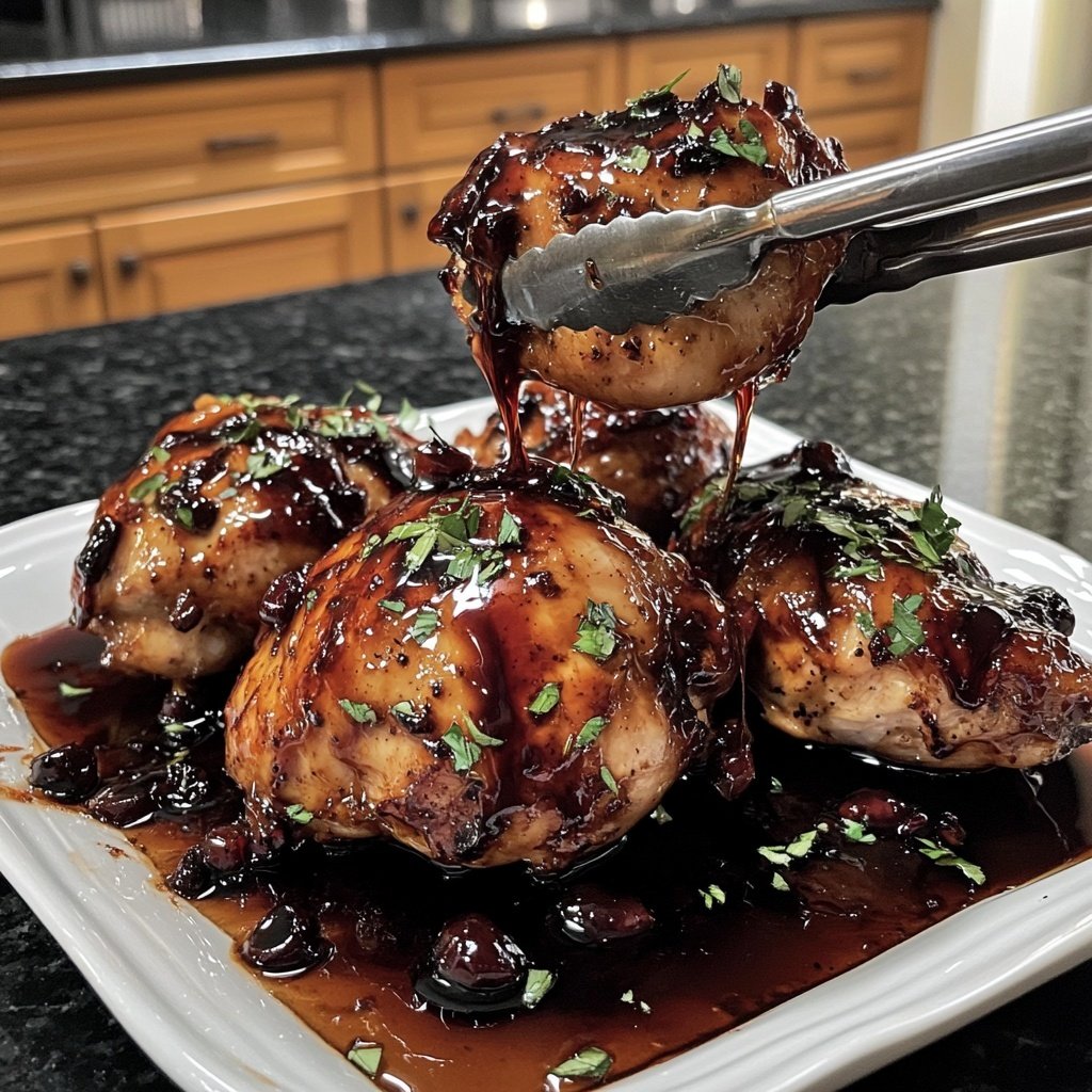 Cherry Balsamic Glazed Chicken