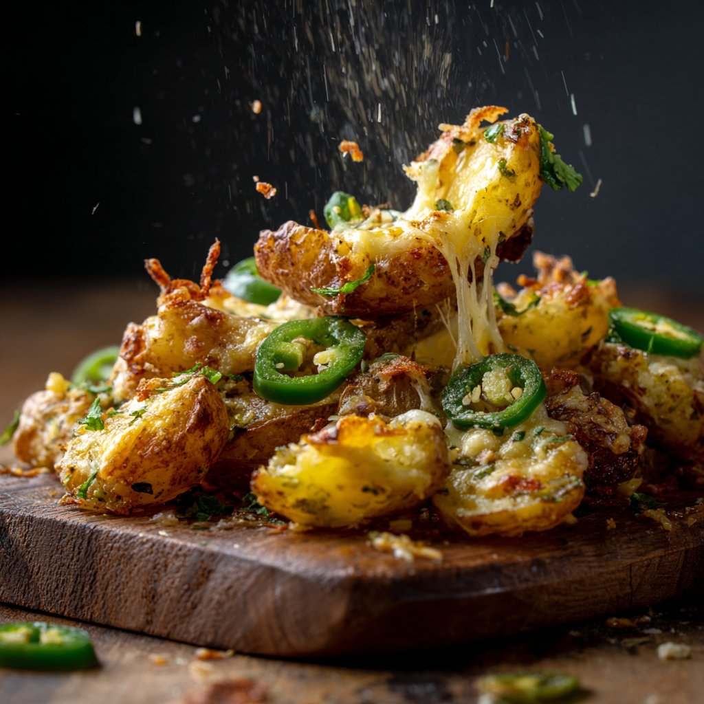 Spicy Loaded Airfryer Potatoes