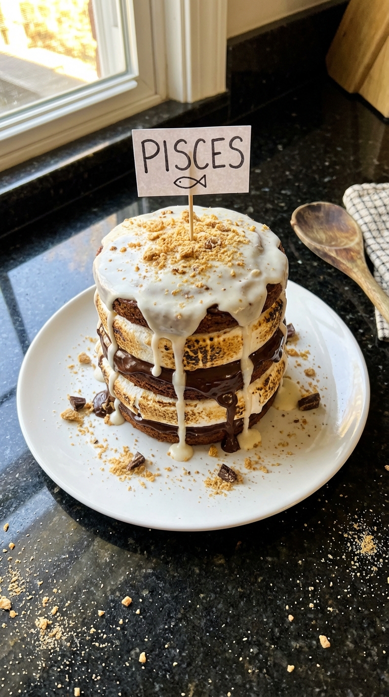 Pisces S'mores Cake