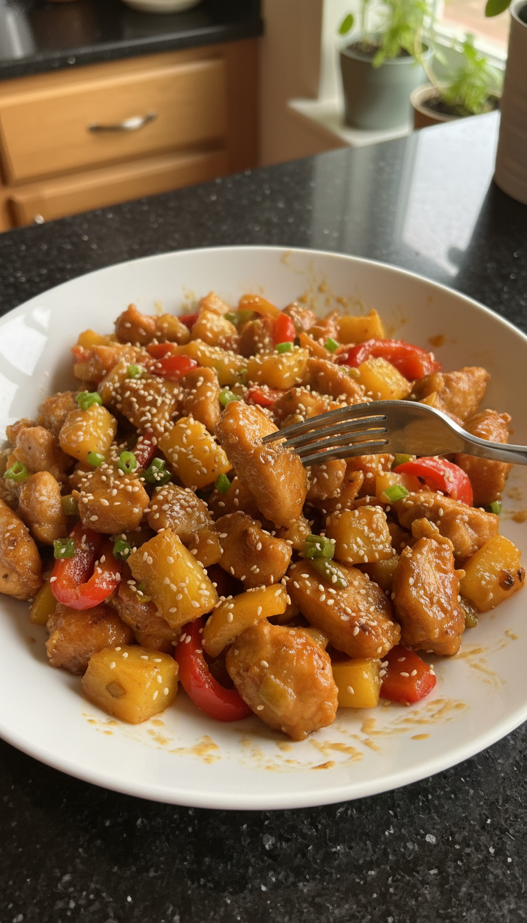 Tangy Pineapple Chicken Stir Fry