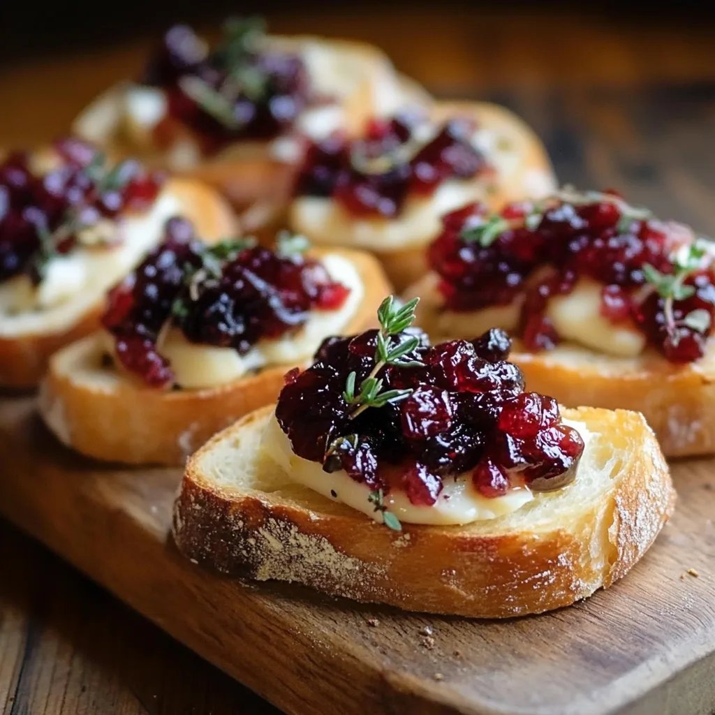 Cranberry and Brie Crostini