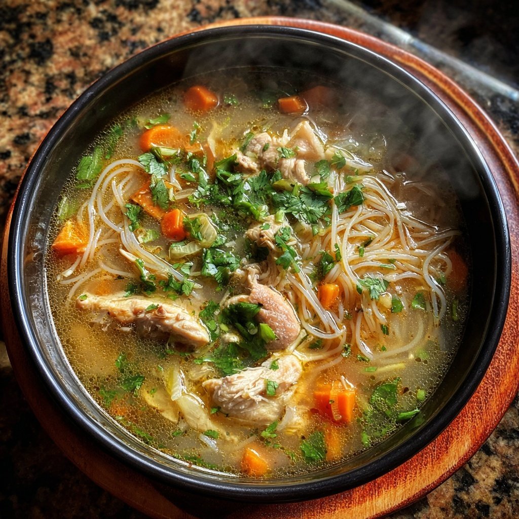 Vietnamese Chicken Glass Noodle Soup