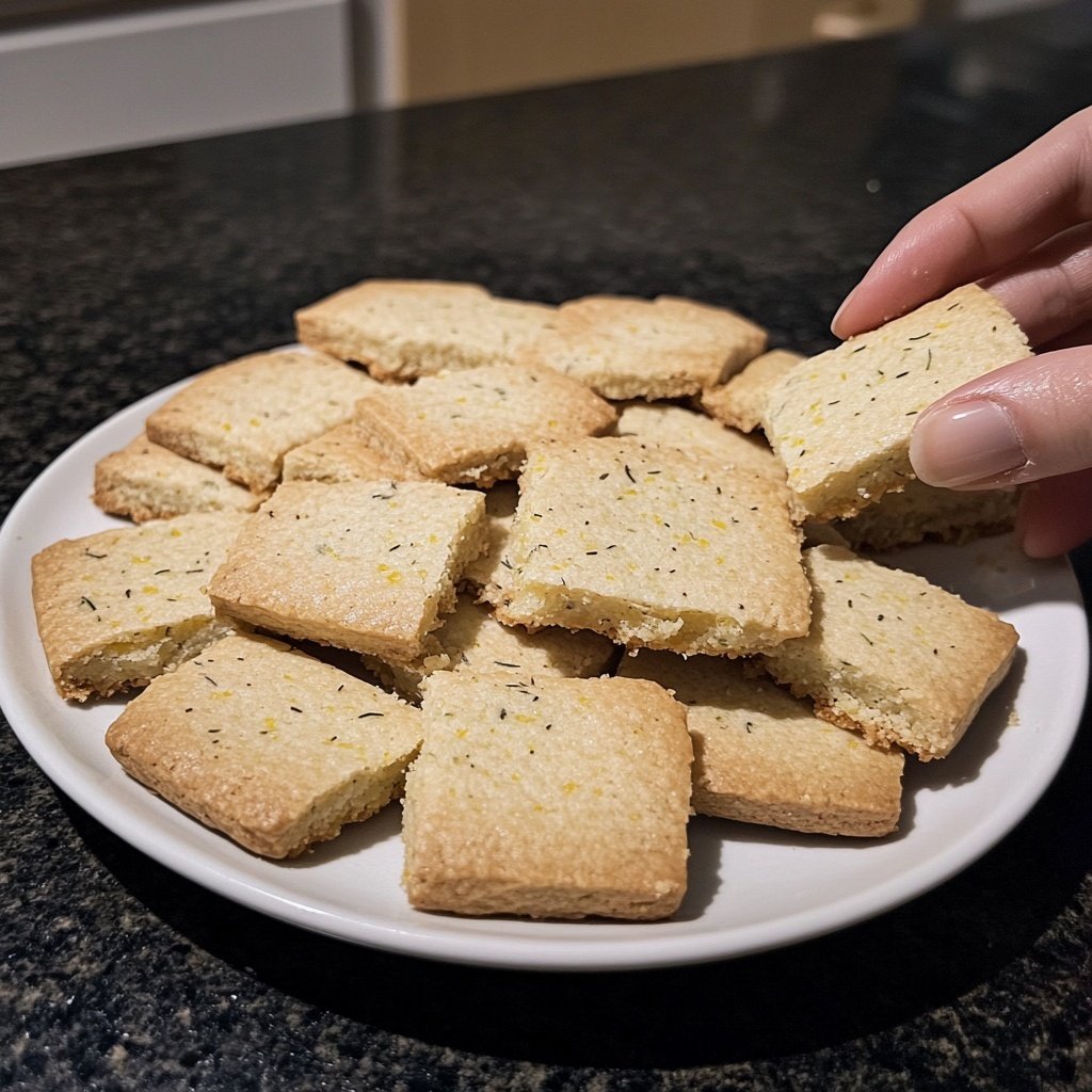 Meyer Lemon Rosemary Shortbread