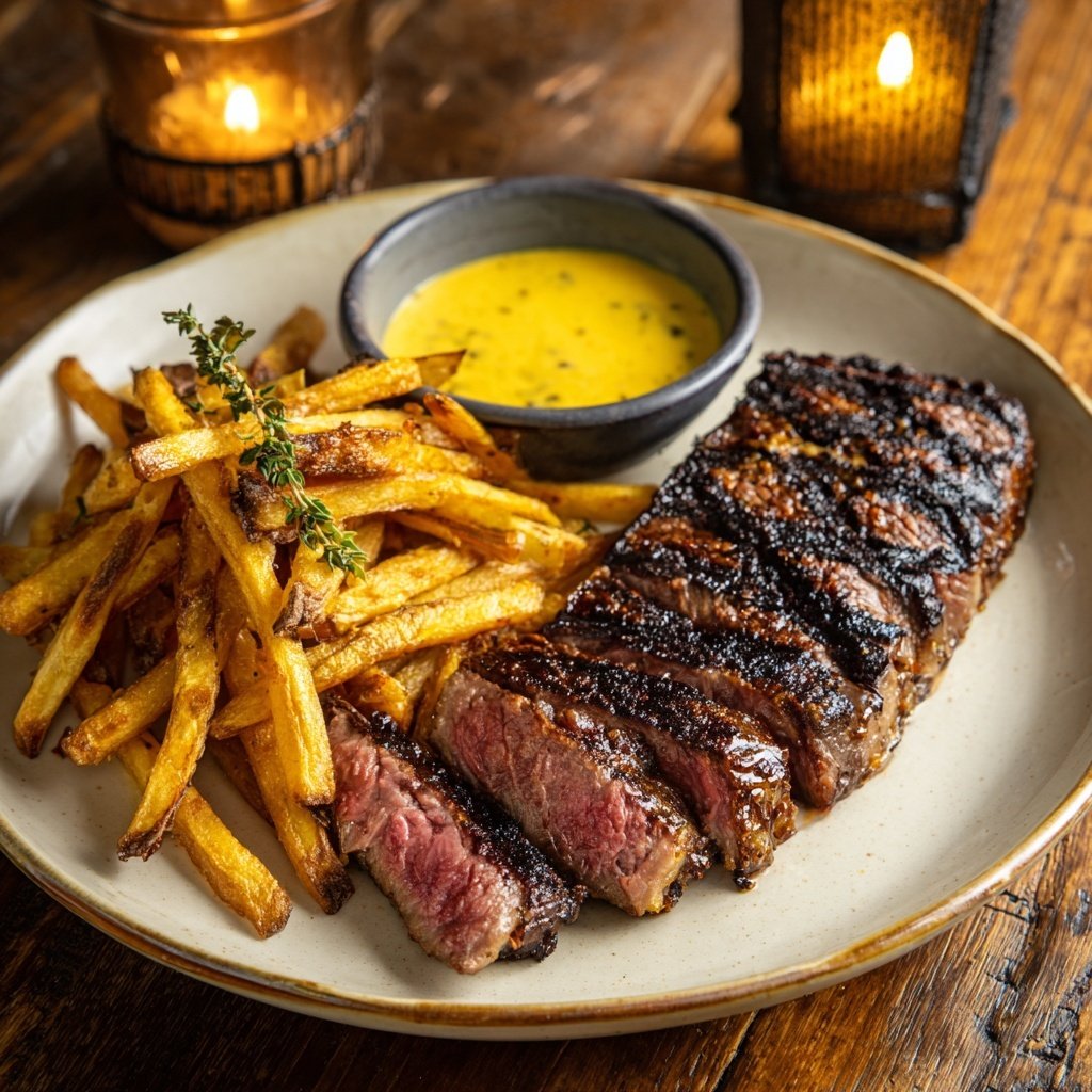 Candlelit Dinner Steak Frites