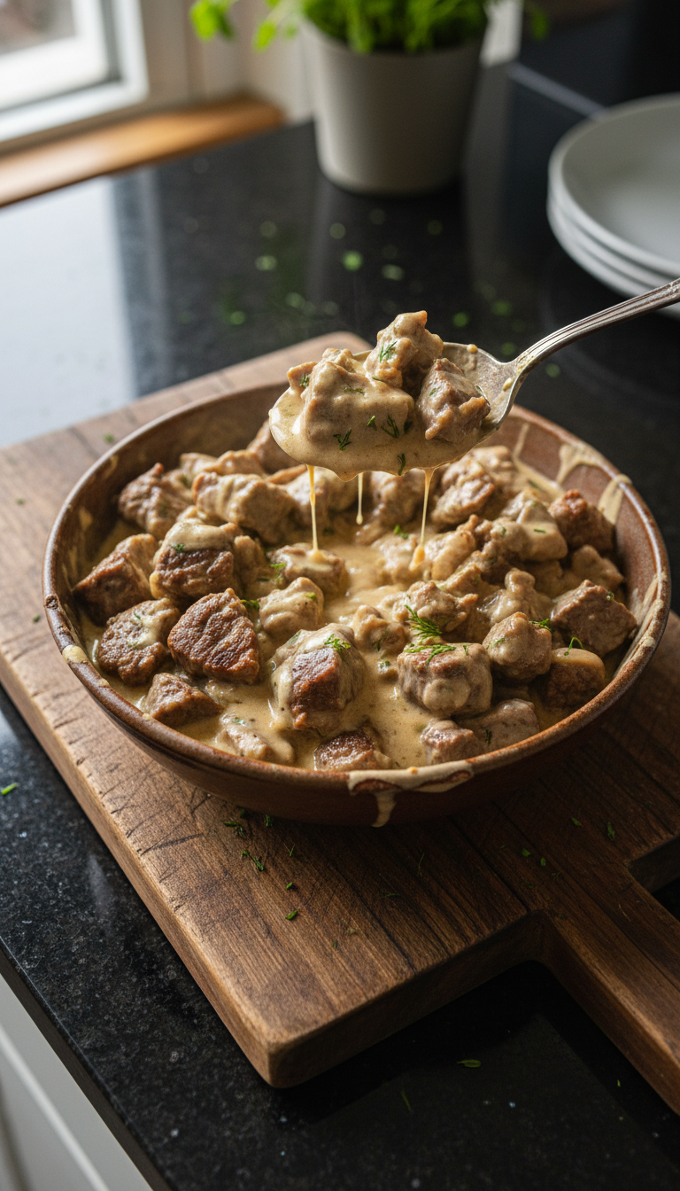Low Carb Beef Stroganoff
